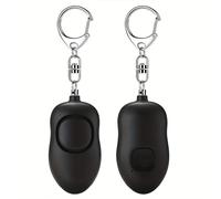 TEMU 2 Packs Alarma de Seguridad Personal | Alarma SOS Recargable de 130dB con Luz LED para Mujeres y Adultos Mayores, USB, Llavero de Plástico con Alarma