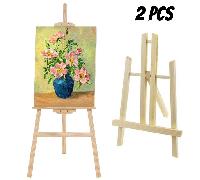 TEMU 2 PCS Caballete Plegable de Madera Portátil, 30 cm, Fácil de Instalar, Ideal para Dibujo al y , y Usar en Pintura al