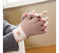 TEMU 2 piezas, 1 par de guantes de media caña para otoño e invierno, cálidos y suaves. Ideales para estudiar, viajar, oficina y estilo de moda. ¡La elección para regalar!