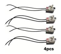 TEMU 2 piezas/4 piezas Interruptores de palanca con cable pequeños de calidad | Manijas compactas de barco de 2 velocidades , contactos de latón, terminación de conexión rápida