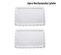 TEMU 2 Piezas Bandeja de Frutas de Plástico Estilo Europeo, Bandejas Rectangulares para Postres de Mousse, Platos para Pasteles y Repostería, Tazas, Snacks y Dulces