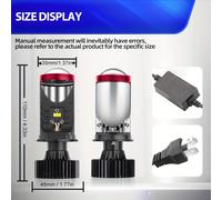 TEMU 2 Piezas Bombilla H4 y Todo en Uno, 60000LM 250W 3570 CSP Lente Proyector LED, 6000K Súper , Conducción a la Izquierda