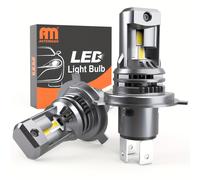 TEMU 2 Piezas Bombilla LED H4 9003 Luz y HB2 Faros LED para Coche 20000LM 6500K Luz Súper Faros de Niebla de Calidad para Auto Moto Luces Delanteras