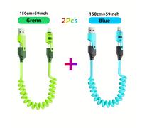 TEMU 2 piezas/Cable de de Carga Rápida Universal 4 en 1 de 65W, Compatible con S24 S23 S21, , Mi 13, OPPO y Serie iPhone, La Mejor Opción para Cargar