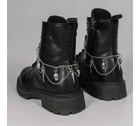 TEMU 2 Piezas Cadena Multiusos de Calavera y Dientes Negros, Accesorios Góticos para Zapatos DIY, Decoración Unisex para Zapatos de Uso Diario, Regalo , Múltiples Estilos de Uso