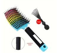 TEMU 2 piezas Cepillo de peinado para coloridas | Peine rizador multifuncional con herramienta de limpieza - Regalo de Navidad ideal para queridos y