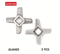 TEMU 2 piezas Cuchilla para picadora de carne #5 Repuesto de una cara picador para Bosch para 4 para mamá5240 MFW 15 MF 155 - Acero inoxidable, No necesita electricidad, Duradero y fácil de limpiar