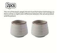 TEMU 2 piezas de 160 ml/5,4 oz, tazas de transformadas en horno, grises, sin asa, cerámicas, chinas, para té de fu, tazas de té japonesas, adecuadas para café, té, cacao, chocolate caliente, leche, .