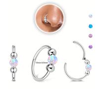 TEMU 2 piezas de 18g/20g, anillos na de para mujeres, aros na de 8mm/10mm, acero quirúrgico 316L, joyería de perforación, se pueden usar como anillo nasal, anillo de septum y pendiente de cartílago.