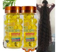 TEMU 2 piezas de aceites GZE 7-en-1 con , aceite de ricino, aceite de batana, aceite de , biotina, queratina, colágeno - Hidratantes, , protección contra el , fórmula para cabello normal, aceites