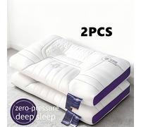 TEMU 2 Piezas de Almohadas Cervicales para - Hipoaergénica, Lavable a Máquina, para Todas las Posiciones de Dormir (Espalda//Barriga), Uso en Viajes y Cama, Regalo Ideal