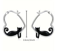 TEMU 2 Piezas de Aretes de para Mujeres - Aretes de Clip Adorables para Uso Diario, , Fiestas, Regalo para Enamorados