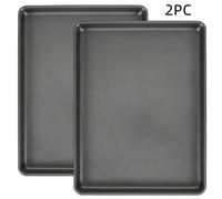 TEMU 2 piezas de bandejas rectangulares antiadherentes de acero al carbono negro de resistencia de 17.5x11.8 pulgadas - Bandejas rectangulares grandes para asar en horno, parrilla