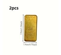 TEMU 2 piezas de barra dorada falsa/ dorada - Tira decorativa de metal , adecuada para el hogar y , no requiere electricidad, para , el dormitorio o , decoración para el hogar, adornos de escritorio