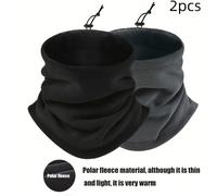 TEMU 2 Piezas de Bufanda de Cuello para Hombre, Tejido de Poliéster, Transpirable y Antiviento, Forro , Uso para Ciclismo de Invierno y Actividades al Aire Libre, Color Sólido, Solo a
