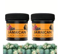TEMU 2 piezas de cabello Jamaican Black Castor - Puro prensado en frío, cabelludo y el cabello, el cabello, , adecuado para cabello normal, unisex, ingredientes hidratantes de aceite de ricino, 100g