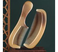 TEMU 2 Piezas de Cepillo de Pelo de Lujo de de Vaca - Dos Estilos, Peine de Masaje de Dientes Anchos y Gruesos, Adecuado para Todo Tipo de Cabello