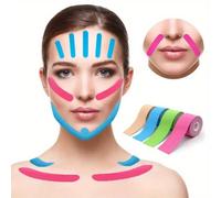 TEMU 2 piezas de cinta para ejercicios faciales 2.5 cm x 5 m, tira adhesiva levantadora del cuello y ojos, herramienta cosmética elástica