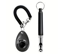 TEMU 2 Piezas de Clicker y Silbato para Entrenamiento de Mascotas - Accesorios de Comportamiento para Cachorros - Dispositivo de Control de Ladridos con Ajustable de Largo Alcance