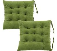 TEMU 2 piezas de cojín para silla en terciopelo , verde/azul /marrón /café/, ideal para oficina/jardín/camping, asiento tipo tatami multitemporada sala ventana bay (solo el cojín)