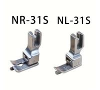 TEMU 2 piezas de conjuntos de pies de prensa de máquina de coser industrial, plata, accesorio de profunda para costura de cuello y cintura, piezas y accesorios de máquina de coser