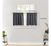 TEMU 2 piezas de Cortinas Opacas para Ventanas Pequeñas, Cocina, Baño, Sótano, Armario, Caravana, RV, Dormitorio