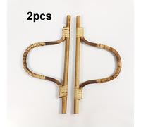 TEMU 2 piezas de de ratán hechas a para bolsos, de ratán tejidas de D, accesorias para bolsos, para hacer carteras, para hacer carteras DIY