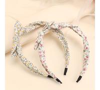 TEMU 2 Piezas de Diademas con Estampado Floral para Niñas, Elegante Aro de Pelo de Poliéster para Uso Diario en Todas , Accesorios de Cabello Versátiles, Elección Ideal para Regalos de