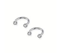 TEMU 2 Piezas de Elegante Anillo de de Acero Inoxidable para Nariz, Pendiente de Cartílago y - Ideal para Uso Diario y Fiestas, Estilo Todo Temporada