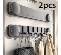 TEMU 2 piezas de estante colgante para puertas resistente - gancho potente con instalación por , sin necesidad de taladrar, de en baño/cocina/entrada - perchero duradero y plástico detrás del