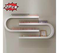 TEMU 2 piezas de estante de exhibición de esmalte de uñas de U estilo europeo para salones de manicura, perfumería y exhibición de gel de uñas, estante de pared para cosméticos.