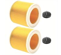 TEMU 2 piezas de filtro Karcher para aspiradora húmeda/secadora adecuado para Karcher WD2 WD3 MV2 MV3 WD2.200 WD3.500 P WD 3.200 A2204 A2254 A2101 A2201 Reemplazo de filtro de aspiradora