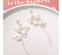 TEMU 2 Piezas de Flores Artificiales de con Rosados y Blancas, Falsas Realistas con Verdes e Hojas Marrones - Decoración para Bodas, Fiestas, Día del Amor o Arreglos en el Hogar