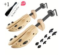 TEMU 2 Piezas de Formas para Zapatos Ajustables + 1 Calzador con Mango Largo - a la Fórmula del Sobre y el Uso, Portátil Universal en