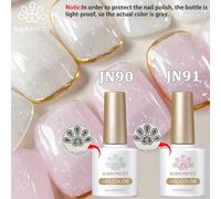 TEMU 2 Piezas de Gel Vernis Semi Permanente BORN PRETTY 10ml con Nieve y Rosa, Suministros para Manicura, Esmalte LED Removible en