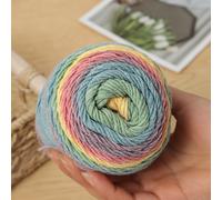 TEMU 2 Piezas de Hilo de Leche Multicolor, Hilo de 5 Hebras, Ideal para Tejer y Crochet de Muñecas, Almohadas y Mantas DIY