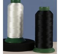 TEMU 2 Piezas de Hilo Nylon Resistencia, 1500 Yardas por Carrete, Línea Negra 150D/3 para Sofá, Cortinas y Manualidades en Denim