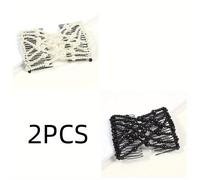 TEMU 2 piezas de Horquillas para el Cabello Vintage Negras, Blancas y Doradas Plateadas para Puntas Divididas, Adecuados para Uso Diario