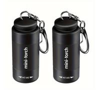 TEMU 2 piezas de linterna portátil LED multifuncional con fuerte luz, recargable por USB, para uso doméstico