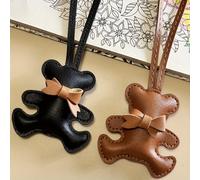 TEMU 2 Piezas de Llavero de Oso Lindo, Accesorio de Cuero PU para Bolsos y Mochilas, Regalo para o Mejores , Decoración para Mochila, Llavero de Dibujos Animados, Calidad Superior, Adorno de Moda