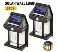 TEMU 2 Piezas de Luces Solares Inteligentes, Tira Luminosa para Exteriores con Sensor de Movimiento, Control por Detección Solar, , Ideales para Patio, Jardín, Porche y