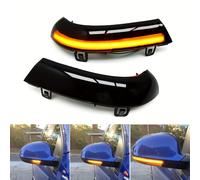 TEMU 2 piezas de luz de indicador de espejo lateral LED secuencial, luz de de giro , para VW Golf 5 6 GTI Jetta MK5 V Passat B5.5 B6 EOS Skoda Superb B5, sin batería