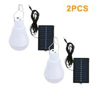 TEMU 2 Piezas de Luz Solar para Exteriores, Lámpara LED Portátil, Iluminación LED con Panel Solar, Ideal para Carpas de Camping, Pesca Nocturna, Linterna de Emergencia