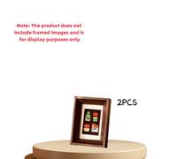 TEMU 2 Piezas de Marcos de Fotos Vintage Mini - Marcos de Mesa Retro Adecuados para Fotos Pequeñas, Tarjetas de Fotos, Exhibición, Decoración de Escritorio - Regalo Ideal para Polaroids, (Horizontal)