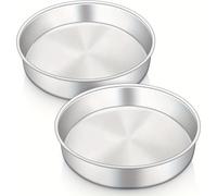TEMU 2 piezas de molde para pasteles con fijo de acero inoxidable 304 grado alimenticio de 8 pulgadas. Molde para tartas escalonadas de y , y no , , para lavavajillas