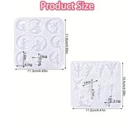 TEMU 2 Piezas de Moldes de Silicona de de Ángel y - Moldes para Resina, Joyería Epoxy, Pendientes y Manualidades | Diseño Detallado de Figura de Ángel | Fácil Desmoldear, Duradero y Reutilizable