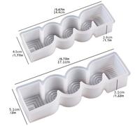 TEMU 2 Piezas de Moldes Geométricos para Velas, Molde de Silicona para Aromaterapia, Jabón, Arcilla y Resina - Diseño Moderno Ideal para al Manual y DIY