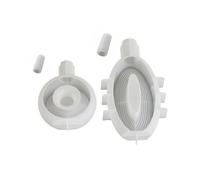 TEMU 2 Piezas de Moldes Redondos con Rayas Verticales para Jarrones, Molde Europeo de Silicona para Arcilla, Yeso y Resina - Diseño Moderno, Regalo para al DIY y Decoración del Hogar, Ideal para