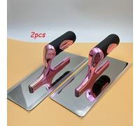 TEMU 2 piezas de paletas de acero inoxidable de mango rosa, grande y pequeña.