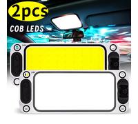 TEMU 2 piezas de panel de de coche LED, luz superior de 12V/24V, luz de lectura de cabina super , adecuada para furgonetas, vehículos de camping, sin batería.